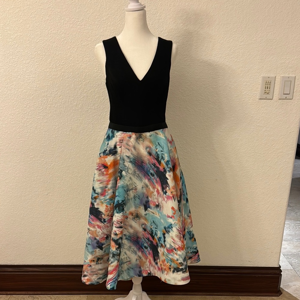 Yoana Baraschi Black Dress with Multicolor Accents